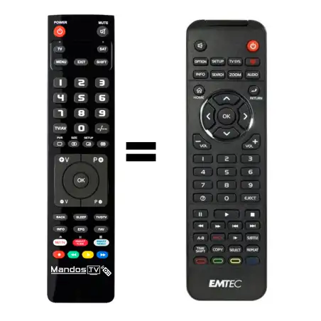 Re-Flix Superior Light – Telecomando Universale 4-in-1 Preprogrammato Per MEDIA P. EMTEC MOVIECUBE-S800H