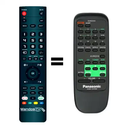 Mando a distancia original de Panasonic EUR644344