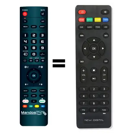 Mando a distancia NEW DIGITAL T2-01HD-SENIOR