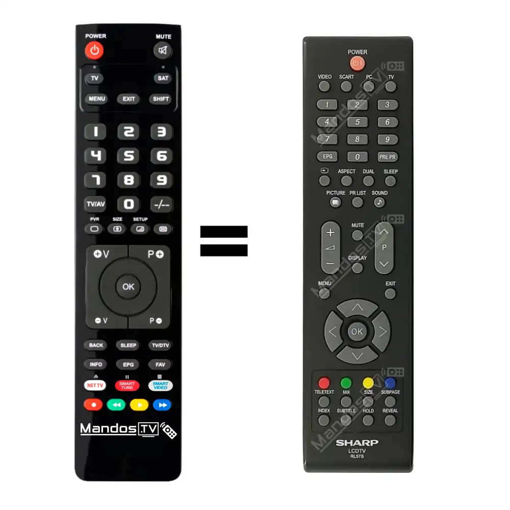 Telecomando Sostitutivo Per Sharp LCDTV-RL57S – Pronto All'uso – Batterie Incluse