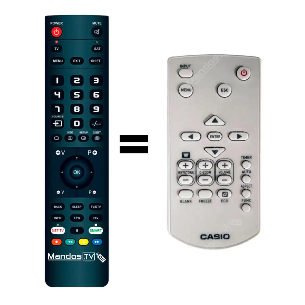 ᐅ Mando a distancia de proyector CASIO 【XJ-V110W】