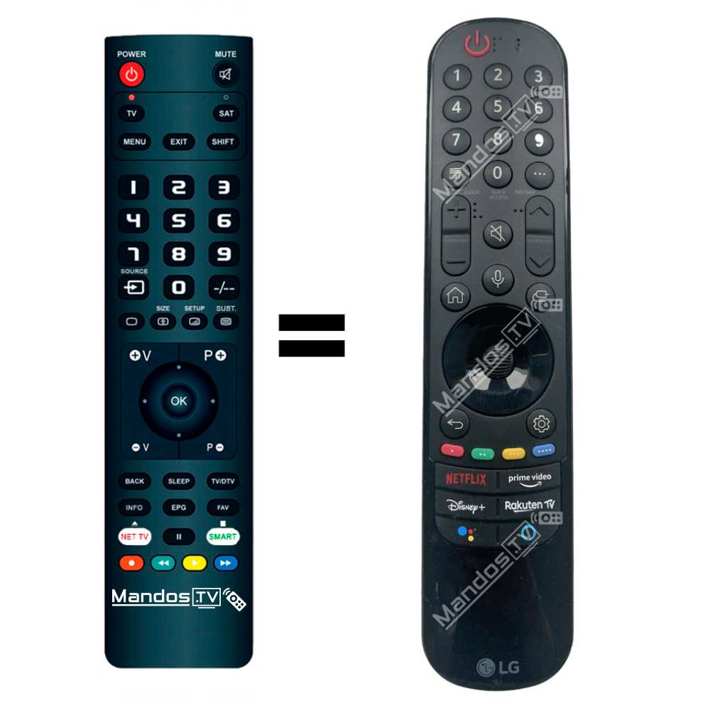 Mando a distancia universal LG Magic para LG Smart TV – LG  Remote Compatible con todos los modelos de LG Smart TV – 1 año de garantía  incluido – (sin control