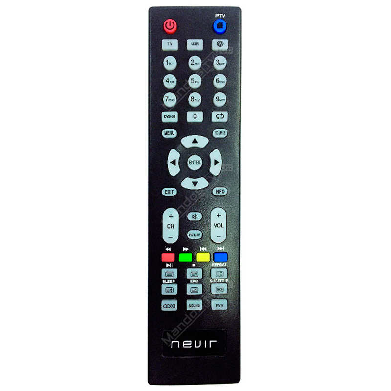 Mando a distancia Superior para tv Nevir Modelo NVR-7706-32RD2-N . No  requiere programación . Funcionamiento inmediato