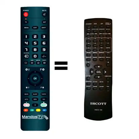 Mando a distancia original de Scott MDX45