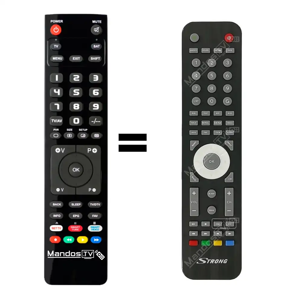 Télécommande De Remplacement Pour TV Strong – Compatible Modèles SRT-24HC3023, SRT-32HC2003, SRT-24HA3003, Etc. – Infrarouge, Sans Programmation