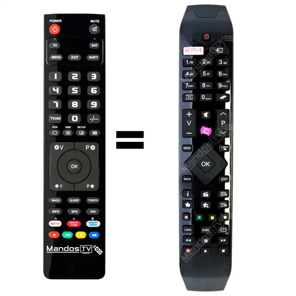 Mando A Distancia Original Para Smart TV Hitachi 32HB26J61ULE, Con Botones Netflix Y YouTube - Modelo RC43141