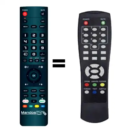 Mando a distancia original de ATOM ATOM DIGITAL TDT DVB