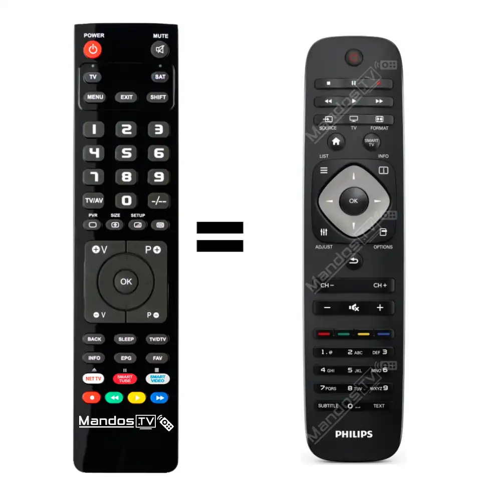 Télécommande Philips Pour TV TFT LCD SMART – Modèle 242254990467, état Moyen