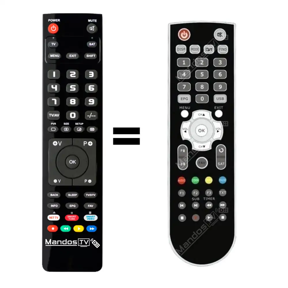 Re-Flix Superior Light - Mando A Distancia 4 En 1 Para SAT/DTT Bravo B505