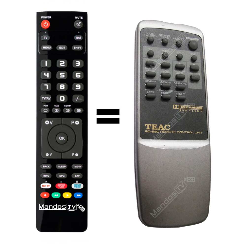 SimplyAll Telecomando Universale Compatibile Con Teac RC766 – Sostitutivo Ergonomico