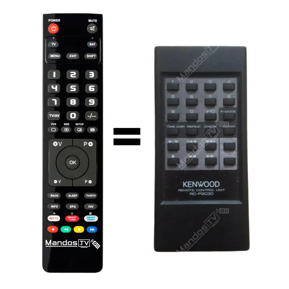 Telecomando 4 In 1 Re-flix Re-Flix Superior Light - Telecomando Universale 4 In 1, Compatibile Con HI-FI Kenwood DP-2050, Pronto All'uso Telecomando Semplice Per Anziani