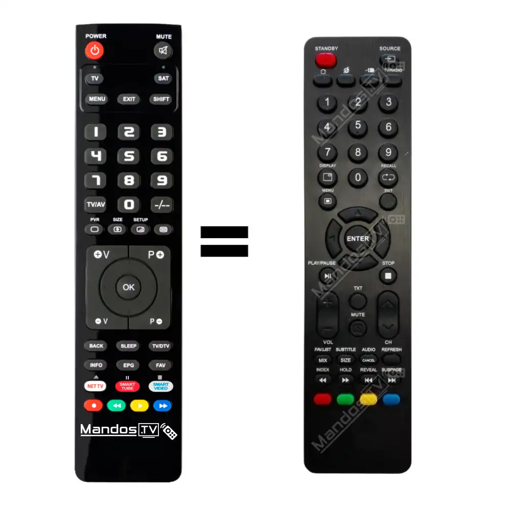 Telecomando Sostitutivo Per TV NORDMENDE ND50KS4300J – Nessuna Programmazione, Basta Inserire Le Batterie