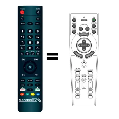 Mando a distancia NEC VT770