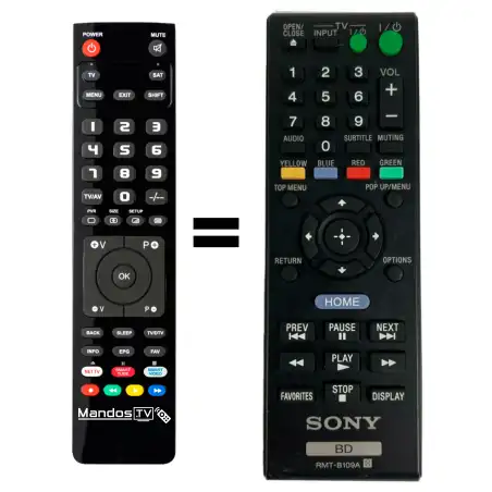 Mando a distancia original de SONY RMT-B109A