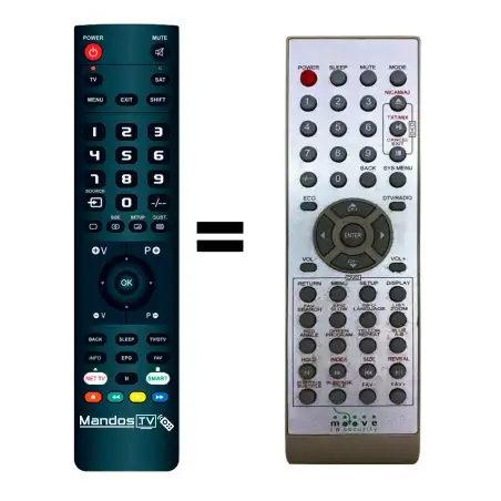 Mando a distancia original de Moove TV155