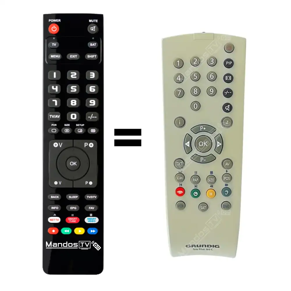 Elegant Ricambio Telecomando Adatto Per Modello Grundig TP 160 C Vcr