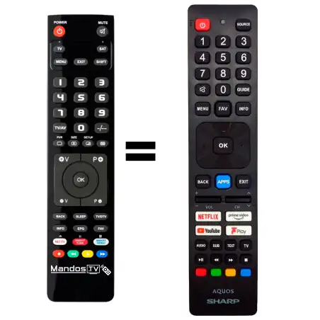 Mando a distancia original de Sharp AN4512B