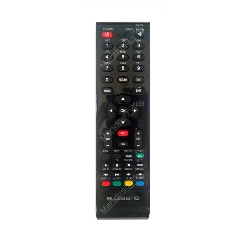 Mando sustituto para TV Blu:sens RC023 / RC022