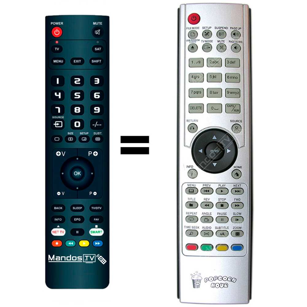 ᐅ Mando a distancia DVD POPCORN HOUR 【A110】