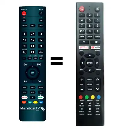 Mando a distancia original de AKAI AKTV4039J-SMART-SAT