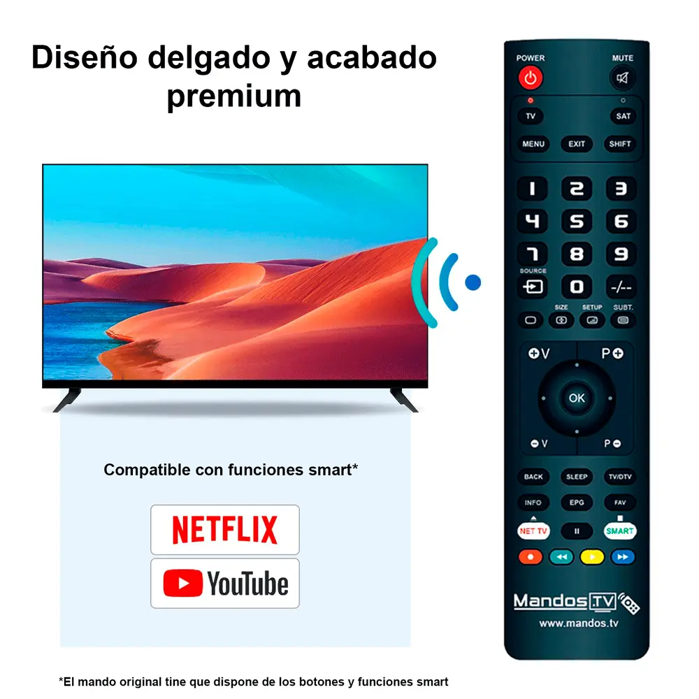 Opciones smartv mando programado